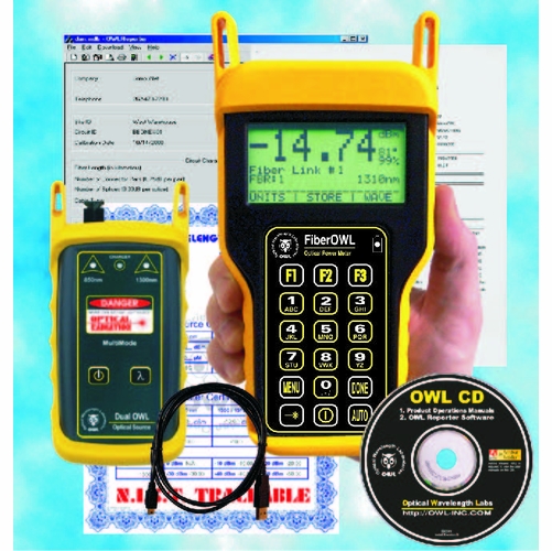 Owl Kit-Fo4B-D285Xx-L213Xx Fiber Owl 4 Bolt / Dual Owl 850 / Laser Owl 1310 Mm/Sm Test Kit Fiber Owl
