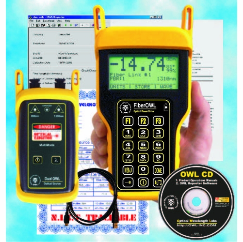 Owl Kit-Fo4B-D2St Fiber Owl 4 Bolt / Dual Owl St Mm Test Kit (850/1300Nm; St Connectors) Fiber Owl 4