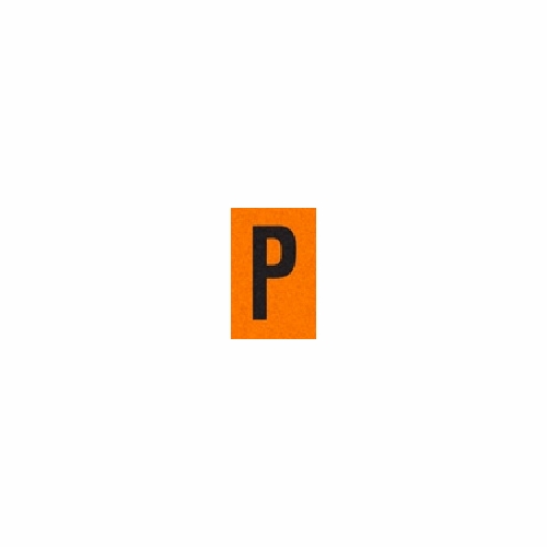P  Black On Orange Reflective 1 X 1.5 Pack Of 25