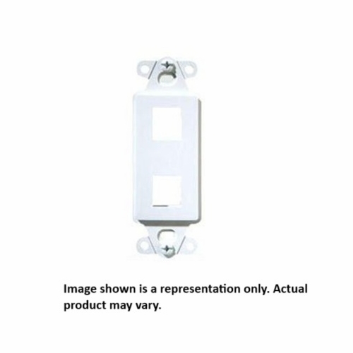 P&S KS226I 2-PORT KEYSTONE DECOR IVORY