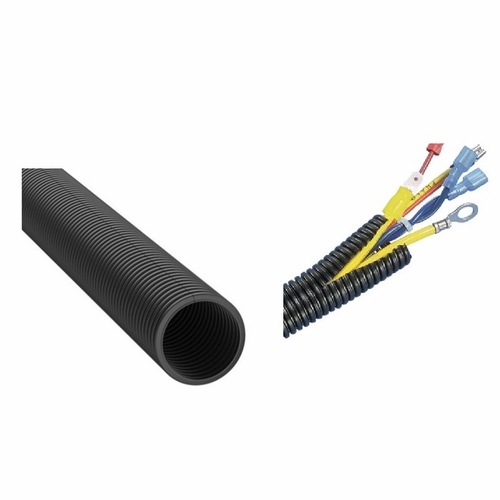 PANDUIT CLT100F-C20 Split Corrugated Polyethylene Black 100FT 0.92 Loom Tubing UPC 07498328715