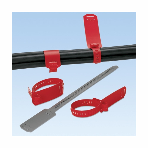 PANDUIT CM4S-L2 CABLE MARKER TAG INTEGRATED TY WRAP (TIE WRAP)RED