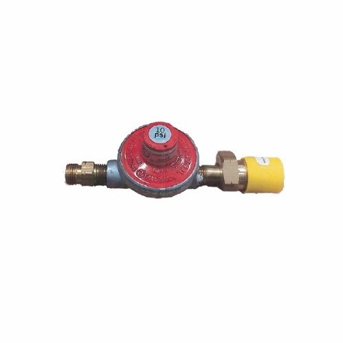 PELSUE 1590-FB Regulator Assembly-LPG Preset to 10 PSI full flow POL 1-1/8 inch nut