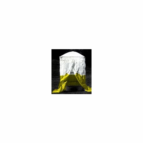 PELSUE 6504A 4X4X6 GROUND TENT, YELLOW & WHITE, 4' X 4' X 6'H, W/ CASE