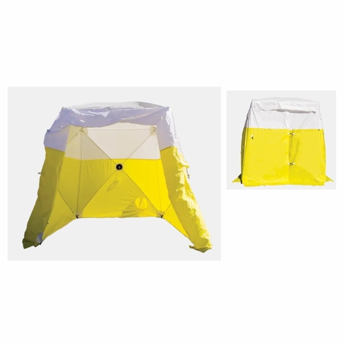 PELSUE 6508DSB Interlocking Series Tent 8 ft x 8 ft x 6.5 ft H Yellow White with Case repl. 6508D
