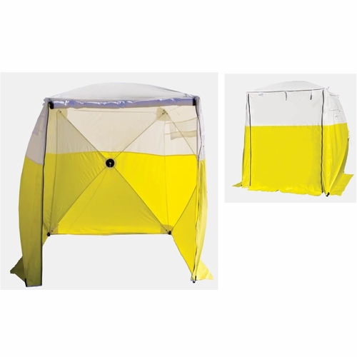 Pelsue 6510Dsb Interlocking Series Work Tent - Yellow And White, 10 Ft X 10 Ft X 6.5 Ft H, Case New
