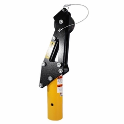 PELSUE BA24 DAVIT OFFSET ARM, ALUM., W/PULLEY & U-BRACKET, 18 inches /24 inches OFFSET REACH