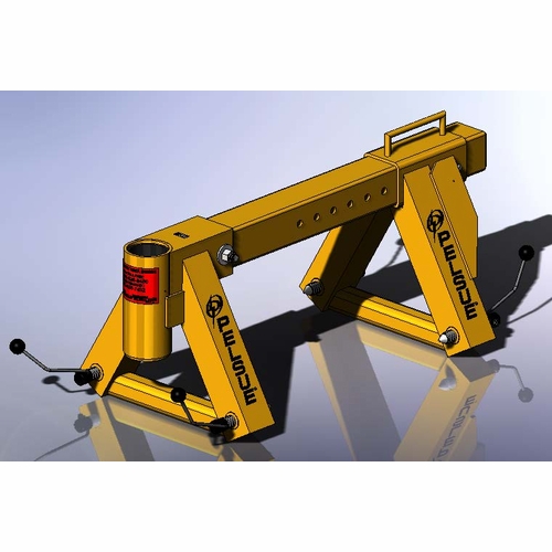 Pelsue Dsp-Adj Davit Portable Wall Mounted Plate/Sleeve, Adjustable, Plated Steel, 24 Inch