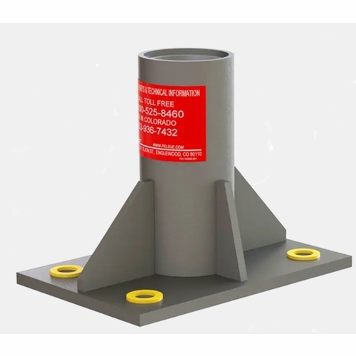 Pelsue Dss-F2  Davit Floor Mounted  Center Base Plate/Sleeve, Stainless Steel  New