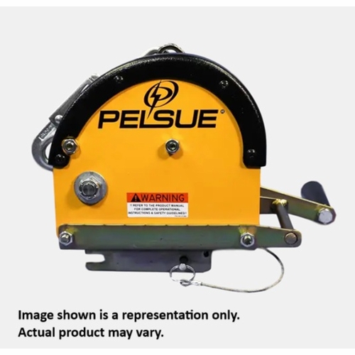 Pelsue Wh07R Work Hoist -Equipment Only, With 3/16 Inch  X 70 Ft  Synthetic Rope New