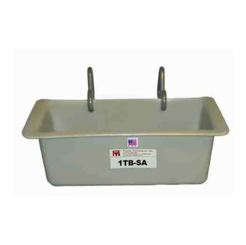 PLASTIC TECHNIQUES 1TB-S Shallow Tool Tray with 3/4 in. S-Hooks (ABH-3) 19x8x8 inches, Gray