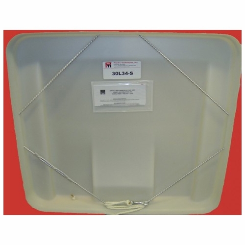 PLASTIC TECHNIQUES 30L34S Tru-Fit Lid Rib Mounted Platforms with Shock Cord