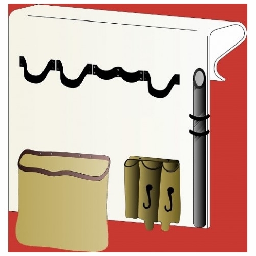 PLASTIC TECHNIQUES TO-5 Tool Organizers with Bit Holder & Extra Loops, Leather Tool Pouch