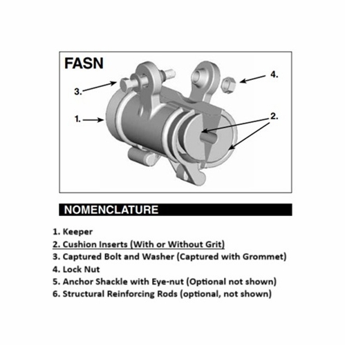PLP 00070129 FAS/N INSERT HALF w/o RODS.676-.750