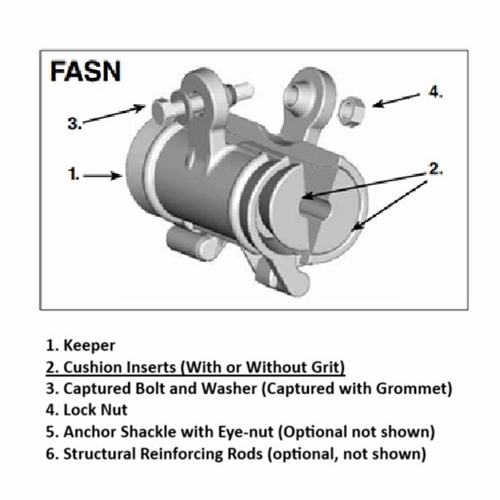 PLP 00070131 FAS/N INSERT HALF WITHOUT RODS.826-.900