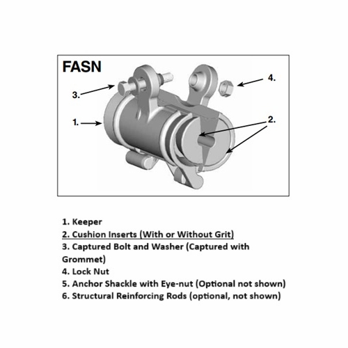 Plp 00070236 Fas(N) Insert Without Rods 0.276 - 0.325 Inches New