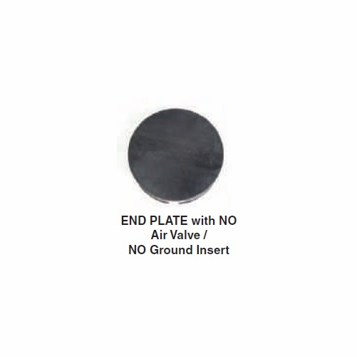 PLP 8003098 8 inch TWO-SECTION DRILLABLE END PLATE WITHOUT AIR VALVE OR GROUNDING INSERT
