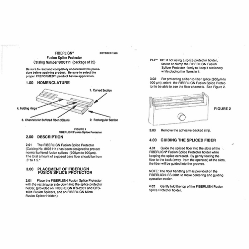 Plp 8003111 Fusion Splice Protect (U/M=20)