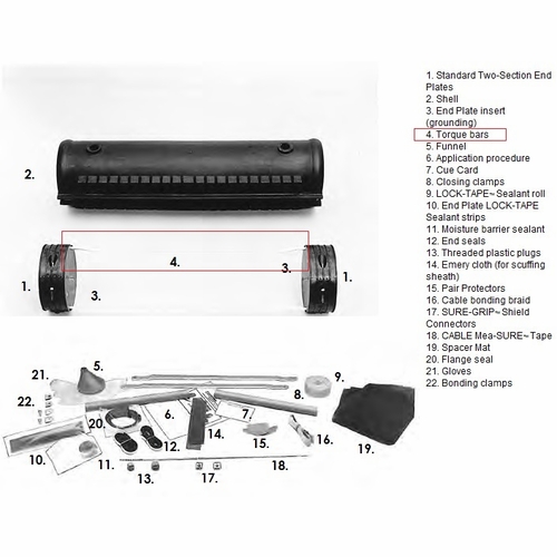 PLP 80850952 UNCOATED TORQUE BAR FOR 28 inch  CLOSURES (ALUMINUM)