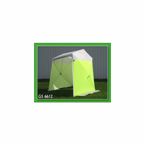 POP N WORK (FOF) FX-8610 GROUND FX TENT 8 foot X 6 foot with a FULL-WIDTH ROLLUP DOOR with VELCRO