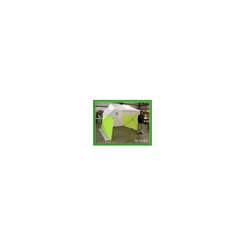 POP N WORK (FOF) FX-8812 8 foot X 8 foot GROUND FX TENT WITH A FULL WIDTH TWO ZIPPER ROLLUP