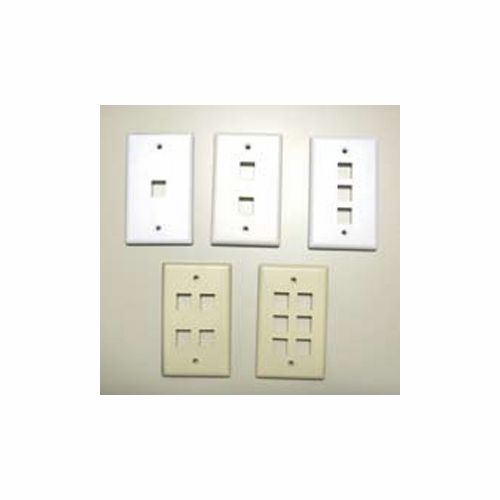 PREMIER PT-KSFP3-52 3-PORT IVORY FACEPLATE SINGLE GANG