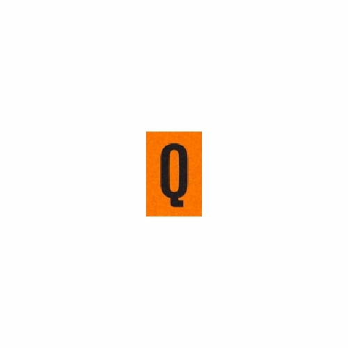 Q  BLACK ON ORANGE REFLECTIVE 1 X 1.5 PACK OF 25