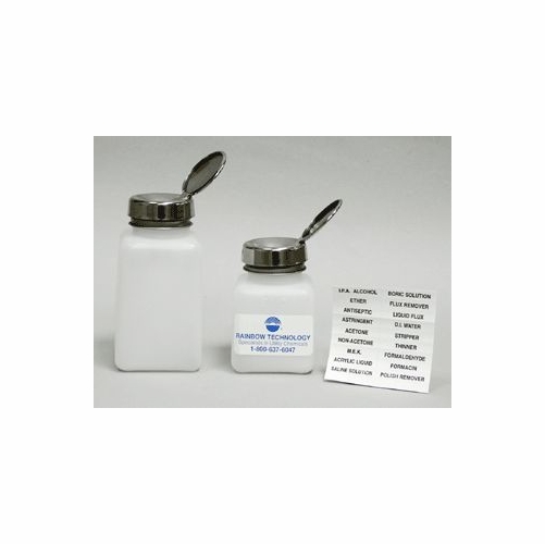 Rainbow 4023 4Oz Push Top Dispenser Case Of 12 For Alcohol - Metal Top