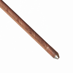 Rod Ground Copper Sectional Threaded 5/8 In X 5 Ft