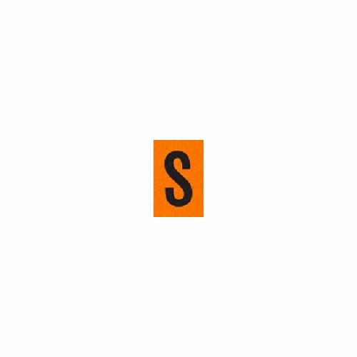 S  Black On Orange Reflective 1 X 1.5 Pack Of 25 Pt-Rd-O-S-Blk/Org