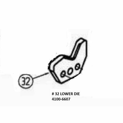T&B 4100-6607 Lower Die For Tbm25S
