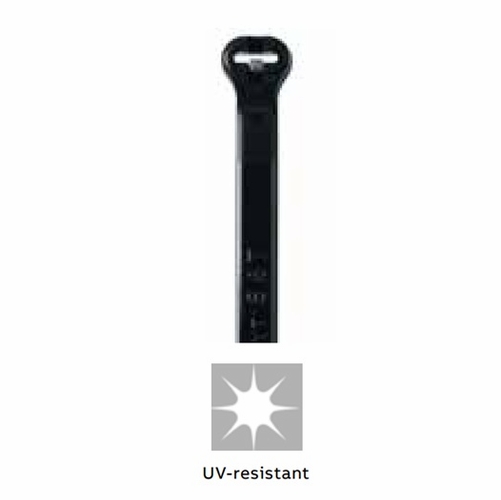 T&B TY25MX-100  7 inch Black TYWRAPS (TIE WRAP) Weather and UV Resistant Polyamide Pack of 100