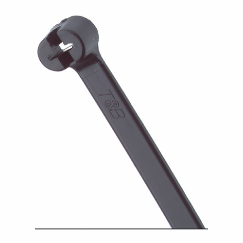 T&B Ty5275Mx 18 Inch  X .270 Inch  Black Weather Resistant Tywrap (Tie Wrap) Pk/100  Metal Clip