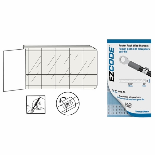 T&B WM-BW5 Write On Cable Marker Book UPC 786210825731