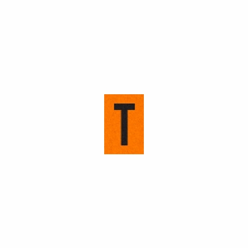 T  BLACK ON ORANGE REFLECTIVE 1 X 1.5 PACK OF 25 PT-RD-O-T-BLK/ORG