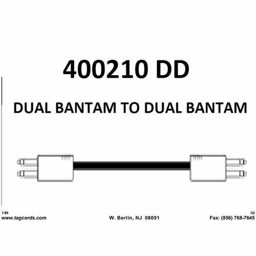 Tag 400210Dd-02 Dual Bantam To Dual Bantam Cord, 2 Foot