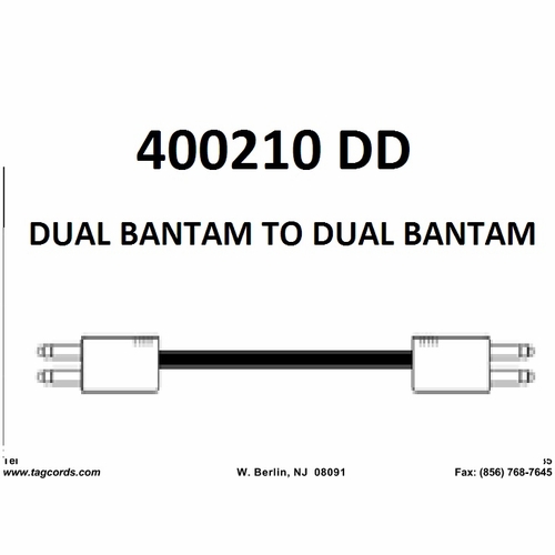 Tag 400210Dd Dual Bantam To Dual Bantam Cord, 6 Foot