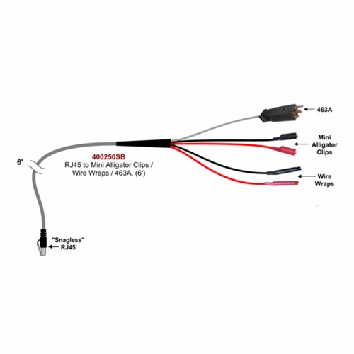 Tag 400250Sb Rj45 To Mini Alligator Clips/Wire Wraps/463 (Colt 250/Exfo 635, Dsl Cord) 6 Foot New