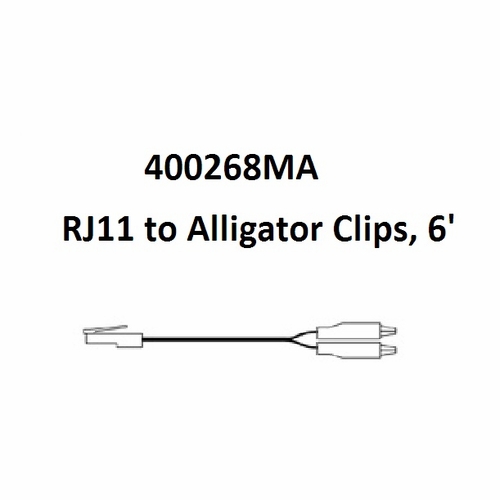TAG 400268MA RJ11 TO ALLIGATOR CLIPS, 6 foot