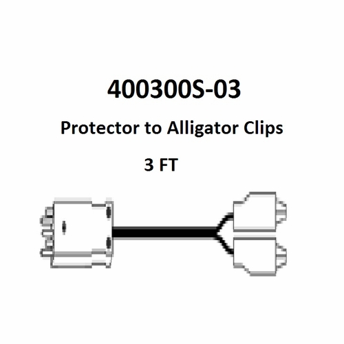 Tag 400300S-03 Protector (Non-Bridging) To Alligator Clips, 3 Foot