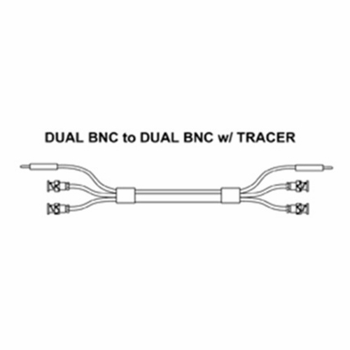 Tag 400440Bb-45 Dual Bnc To Dual Bnc Patch Cord W/ Tracer, 45 Foot New