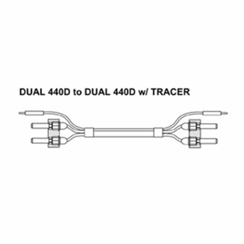 Tag 400440Dd-07 Cord Test Dual 440D To Dual 440D W/ Tracer, 07 Foot New