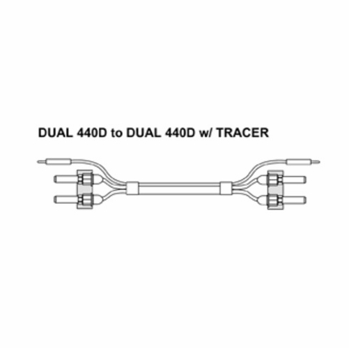 Tag 400440Dd-15 Cord Test Dual 440D To Dual 440D W/ Tracer, 15 Foot New