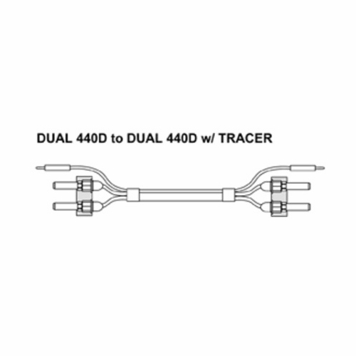 Tag 400440Dd-25 Cord Test Dual 440D To Dual 440D W/ Tracer, 25 Foot New