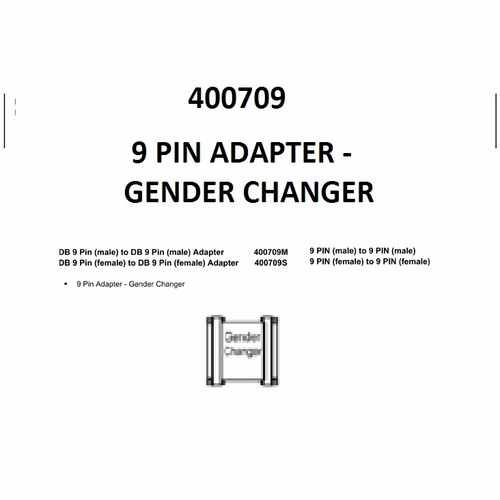 Tag 400709S Adapter 9 Pin Female To 9 Pin Female