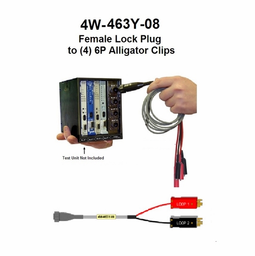 Tag 4W-463Y-08 Female Lock Plug To 5 Pin  Inch Y Inch  Protector, 8 Foot