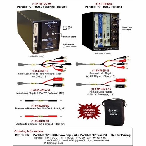 TAG KIT-PCR02 Portable inch C inch HDSL Powering Unit & Portable inch R inch Unit KIT
