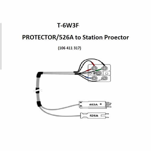 Tag T-6W3F-10 Protector/526A To 125 Station Protector, 10 Foot