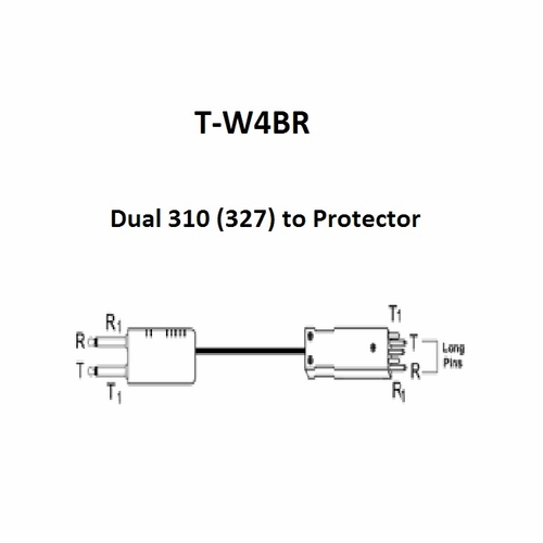 Tag T-W4Br Dual 310 (327) Plug To Protector, 16 Foot