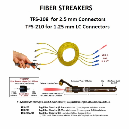 Tag Tfs-208 Fiber Streaker - Sc, St, Fc